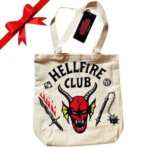 NWT Stranger Things x Netflix Hellfire Club Canvas Tote Bag